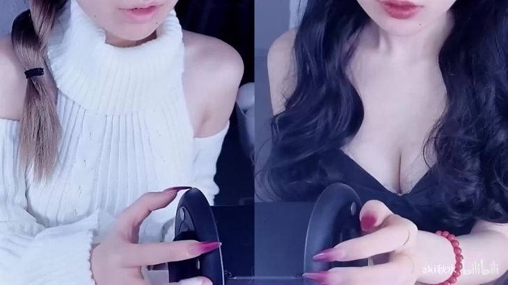 [aki秋水ASMR]秋水充电福利怼脸孔雀鱼采耳视觉触发哄睡视频集 15