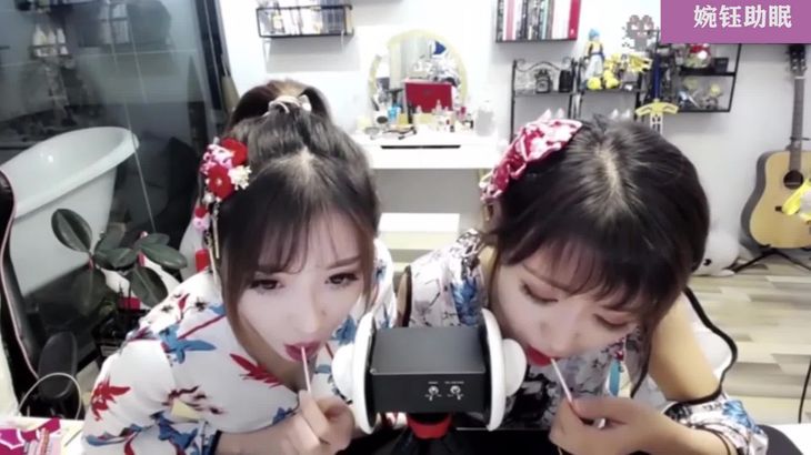 [ASMR在线][小巫女露娜]开启双人模式，接近真实掏耳声